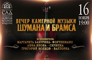 концерт Вечер камерной музыки Шумана и Брамса