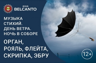 органный концерт День ветра. Ночь в соборе. Орган, рояль, флейта, скрипка, эбру
